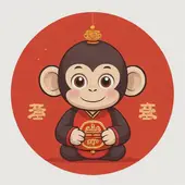 2025年猴化太岁吉祥物图片