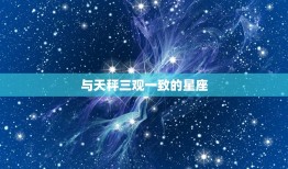 与天秤三观一致的星座(匹配)