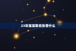 23年宝宝取名张晋什么？(给宝宝取名的方法和注意事项)