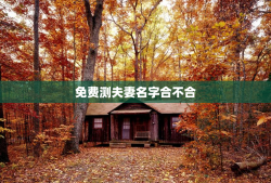 免费测夫妻名字合不合，夫妻姓名测试婚姻状况
