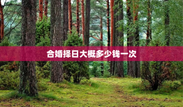 合婚择日大概多少钱一次，合婚择日子