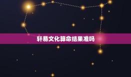 轩易文化算命结果准吗(介绍轩易文化算命的)