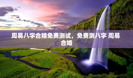 周易八字合婚免费测试，免费测八字 周易 合婚