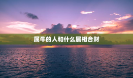 属牛的人和什么属相合财，属牛人跟谁一起财运好