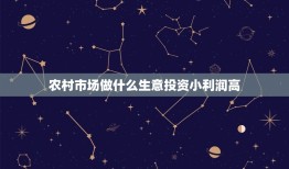 农村市场做什么生意投资小利润高(介绍农村市场潜力)