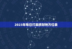 2023年每日打麻将财神方位表