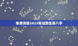 免费测算2023年运势生辰八字(解读未来把握机遇)