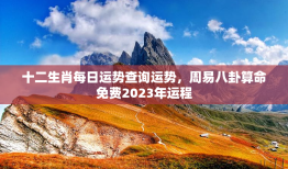 十二生肖每日运势查询运势，周易八卦算命免费2023年运程