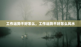 工作运势不好怎么，工作运势不好怎么风水