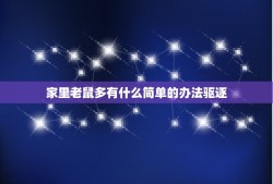 家里老鼠多有什么简单的办法驱逐(快速有效的驱鼠方法)
