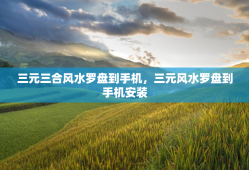 三元三合风水罗盘到手机，三元风水罗盘到手机安装