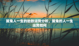 属兔人一生的劫数运势分析，属兔的人一生运势如何