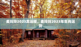 麦玲玲2023龙运程，麦玲玲2023年生肖运势