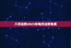 八字运势2023年每月运势免费(详解未来运势)