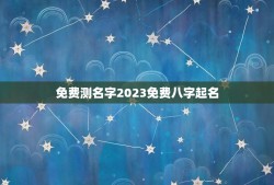 免费测名字2023免费八字起名(解读姓名八字为你指引人生路)