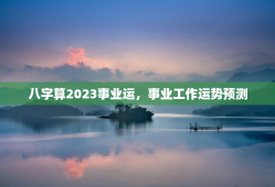 八字算2023事业运，事业工作运势预测