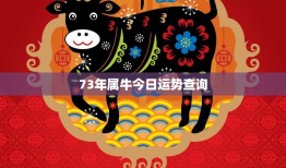 73年属牛今日运势查询(牛年人今天运势如何)
