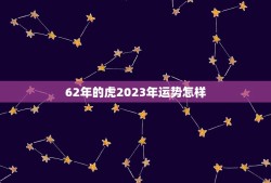 62年的虎2023年运势怎样(详解虎年运势及2023年运程预测)
