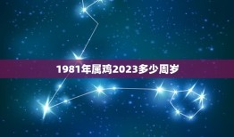1981年属鸡2023多少周岁(计算属鸡人的年龄)