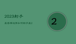 2023射手座感情运势如何，射手座23日运势如何