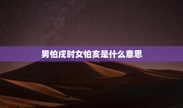 男怕戌时女怕亥是什么意思，男怕戍时