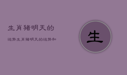生肖猪明天的运势，生肖猪明天运气如何