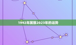 1992年属猴2023年的运势(猴年大展宏图)
