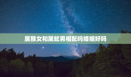 属猴女和属蛇男相配吗婚姻好吗，属猴女跟属蛇男配结婚吗
