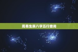 周易生辰八字五行查询(解读八字中五行的含义)