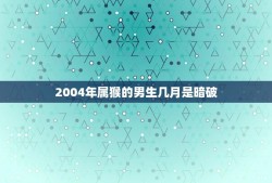 2004年属猴的男生几月是暗破(猴年出生的男孩暗破出现在哪个月)