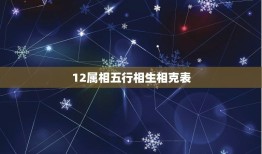 12属相五行相生相克表(掌握十二生肖五行属性)