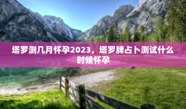 塔罗测几月怀孕2023，塔罗牌占卜测试什么时候怀孕