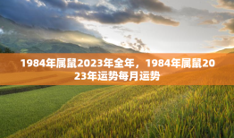 1984年属鼠2023年全年，1984年属鼠2023年运势每月运势