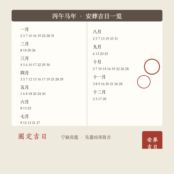 老黄历安葬吉日红圈批注插画